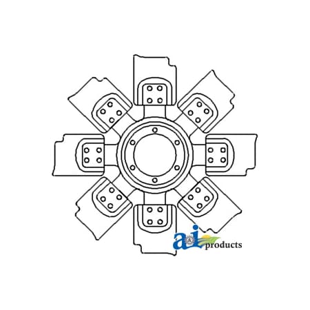 A & I Products Fan, 8 Blade 24" x24" x2" A-AR94950